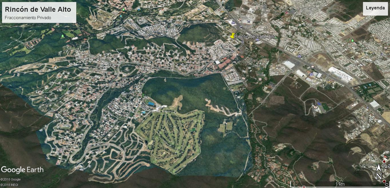 Rincón de Valle Alto, Imagen Google Earth – Area de Valle Alto, Dic. 12, ’19