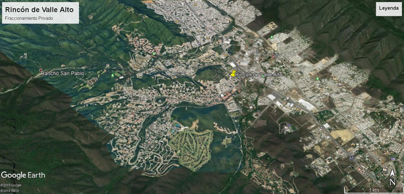 Rincón de Valle Alto, Imagen Google Earth – Sierra Madre y Sierra del Cerro de la Silla, Dic. 12, ’19 2
